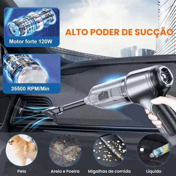 Aspirador de Pó Portátil 4 em 1 Turbo Cleaner®